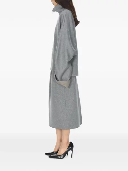 Bluza Carven z zamkiem błyskawicznym do połowy szara