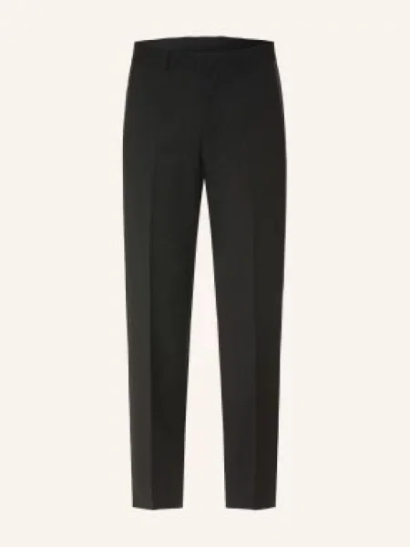 Hugo Smokingové Kalhoty Hesten Extra Slim Fit S Pruhy Z Galonu black černé