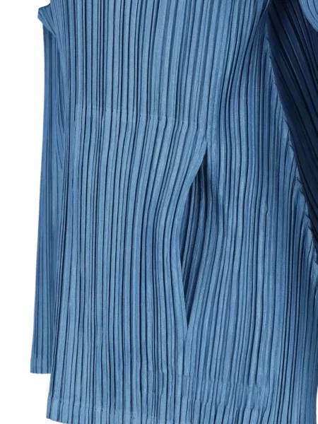 Топ Pleats Please Issey Miyake с V-образно деколте синьо