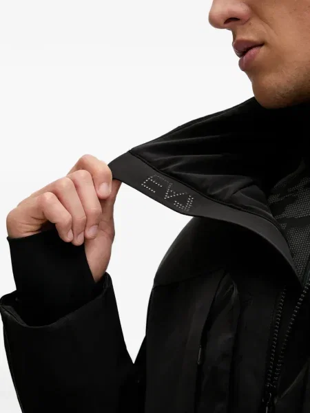 Geacă Ea7 Emporio Armani cu glugă negru