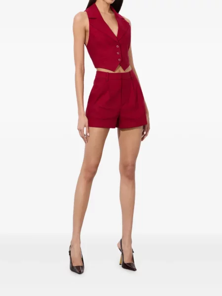 Pantaloni scurți Alice + Olivia roșu