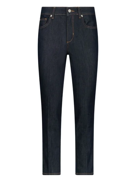 Skinny jeansy skinny Liu Jo o krotszym kroju niebieskie