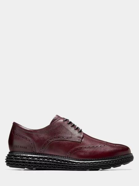 Шкіряні Оксфорди Cole Haan бордовий