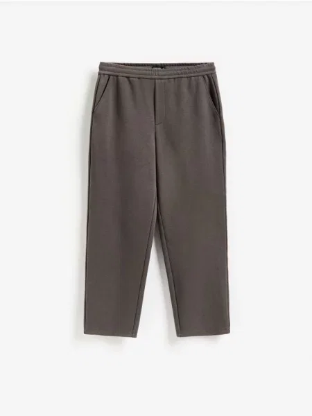 Reserved Pantaloni de trening cu conținut ridicat de gri-închis gri
