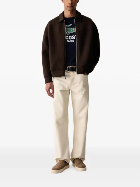 Scurt tricou Lacoste cu imagine albastru