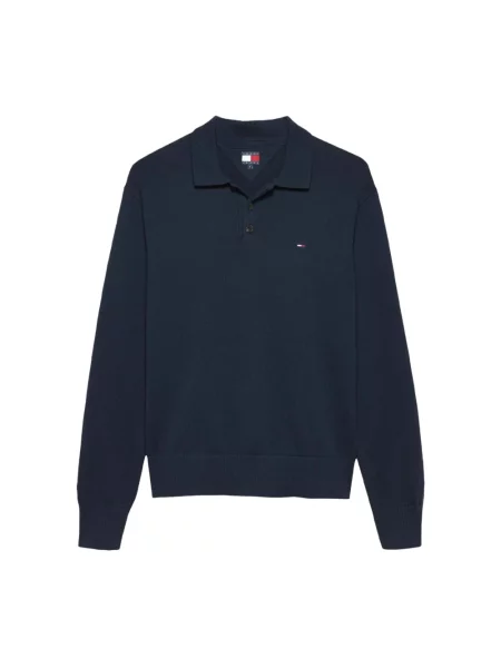 Tommy Jeans Koszulka Polo Z Dzianiny blau granatowa
