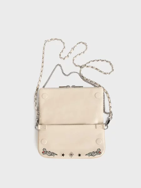 Шкіряний клатч Zadig&voltaire білий
