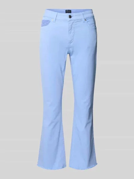 Jeansy o kroju regular fit z frędzlami Raffaello Rossi