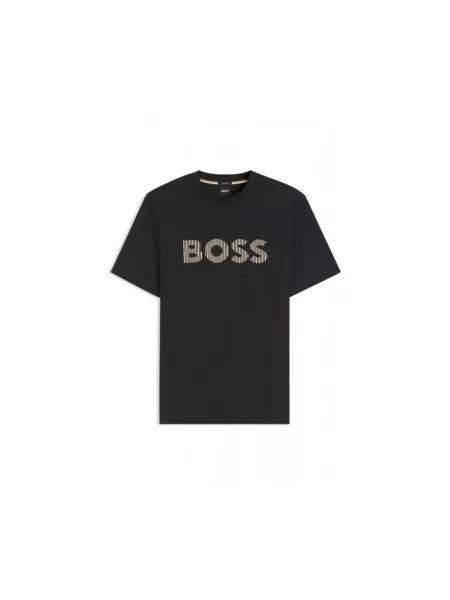 T-shirt o kroju regular fit z czystej bawełny model C-THOMPSON Boss czarna