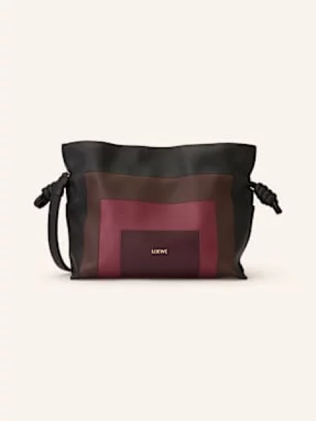 Loewe Kabelka Přes Rameno Flamenco černá/ hnědá/ světle červená černá