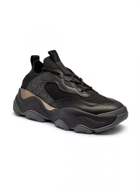 Michael Kors Sneakers ATLAS cu adaos de piele negru