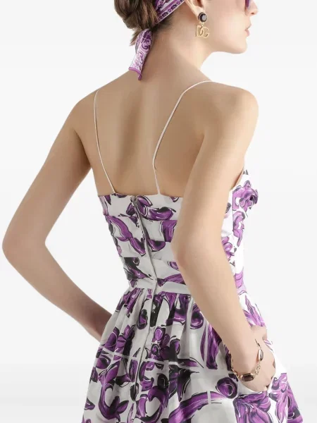Rochie mini Dolce & Gabbana cu imagine de costum alb