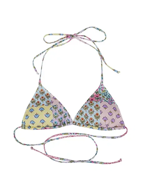 Top Mc2 Saint Barth w kwiatki żółty