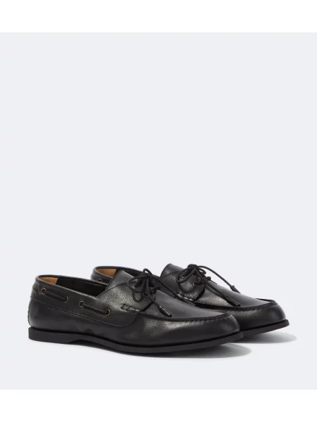 Pantofi loafer Frescobol Carioca din piele negru