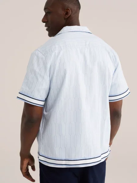 WE Fashion Srajca mornarska / kraljevo modra / svetlo modra bela