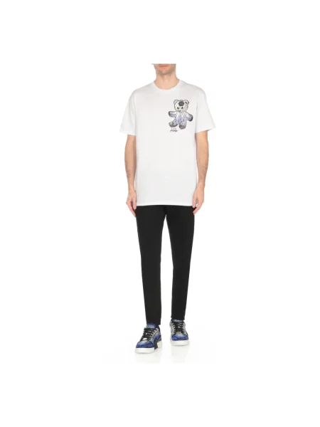 Sneakersy Philipp Plein skórzane z dżetami niebieskie