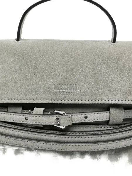Велурен колан Moschino зелено