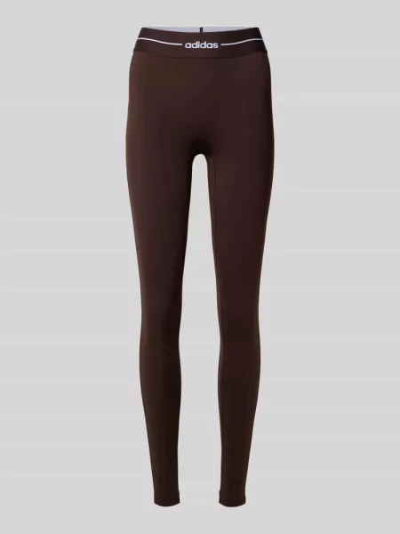 Legginsy o kroju regular fit z nadrukiem z logo Adidas Sportswear