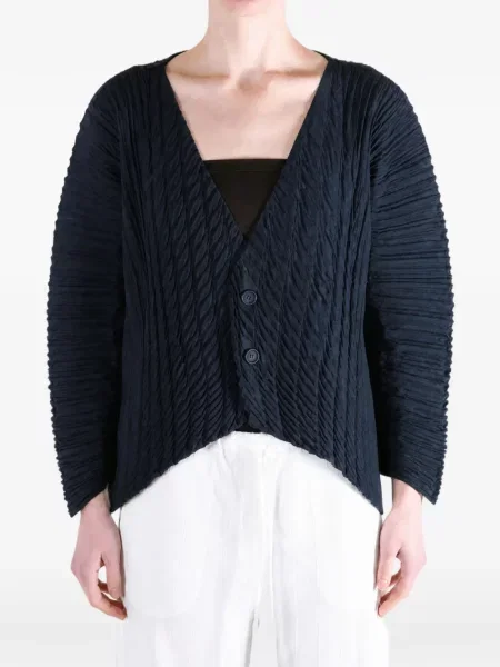 Cardigan Issey Miyake asimetric albastru