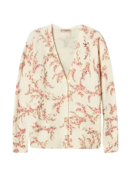 Cardigan Twinset cu model floral cu imagine