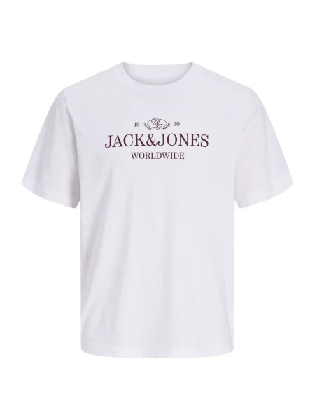 Jack & Jones Junior Tricou JORFREDERIKSBERG ciocolatiu alb