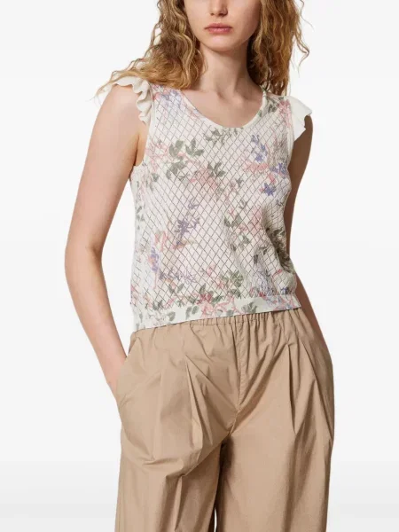 Top Twinset cu model floral tricotate