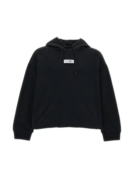 Bluza z kapturem Mm6 Maison Margiela z kapturem czarna