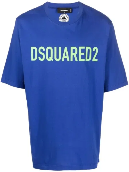 Tricou Dsquared2 cu imagine albastru