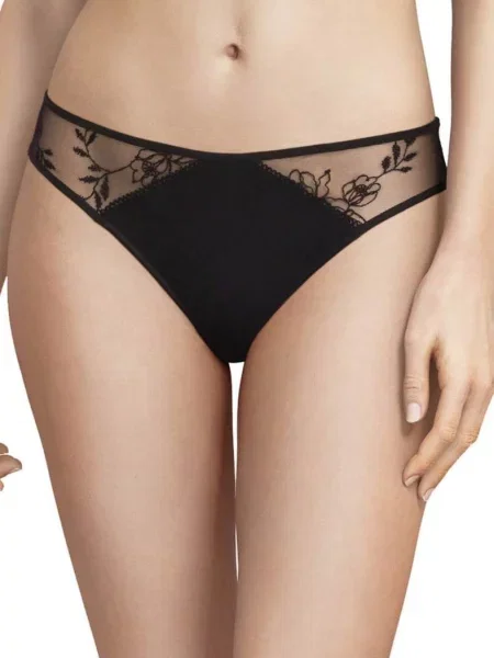 Женские трусики слип с низкой посадкой чорні