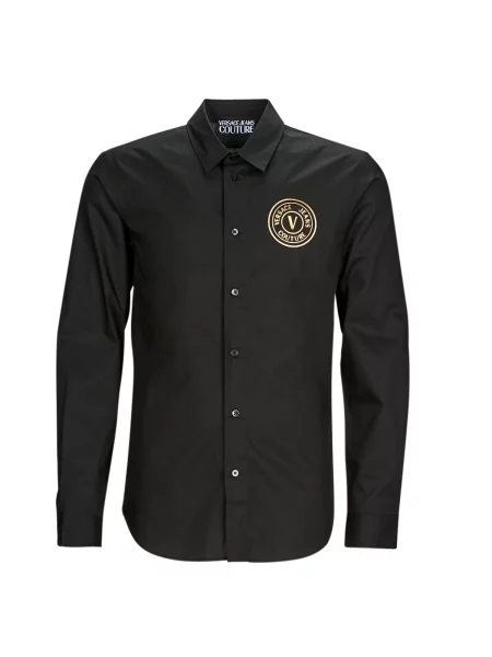 Srajca Versace Jeans Couture z dolgimi rokavi črna