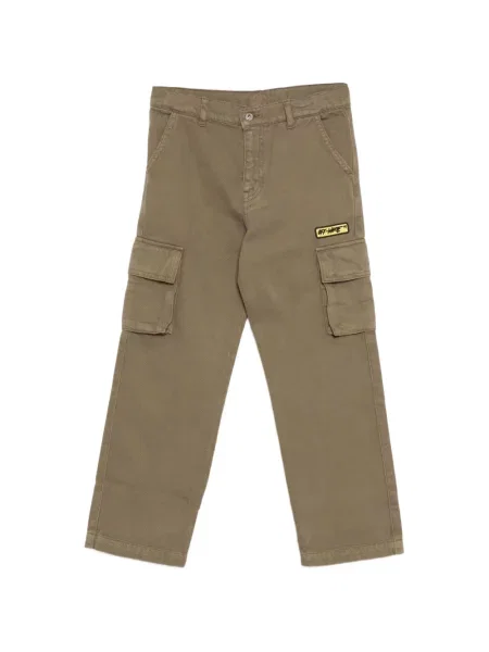 Spodnie cargo dziecięce Off-white białe