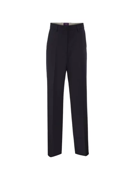 Pantaloni Weekend Max Mara de lână albastru