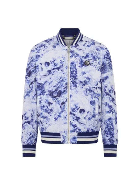 Kurtka bomber Philipp Plein niebieski