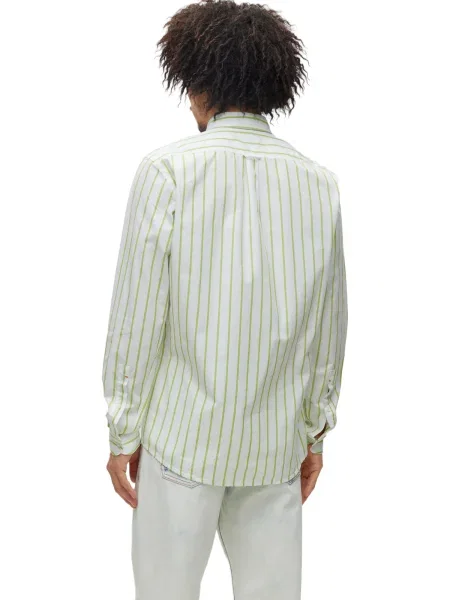 Риза Boss на райета бяло