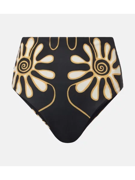 Bikini Cala De La Cruz z wysoką talią z nadrukiem czarny