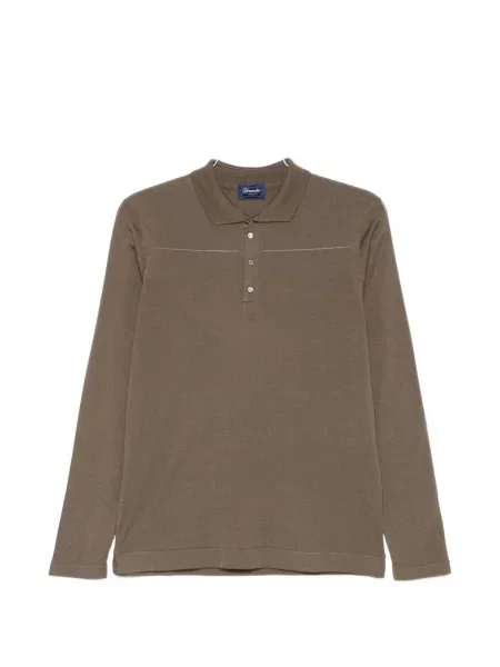 Dugo polo majica Drumohr smeđa