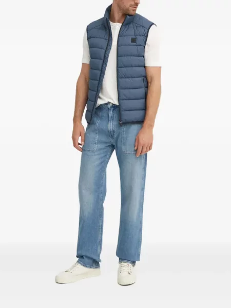 Blugi drepți Levi's® zdrențuiți negru