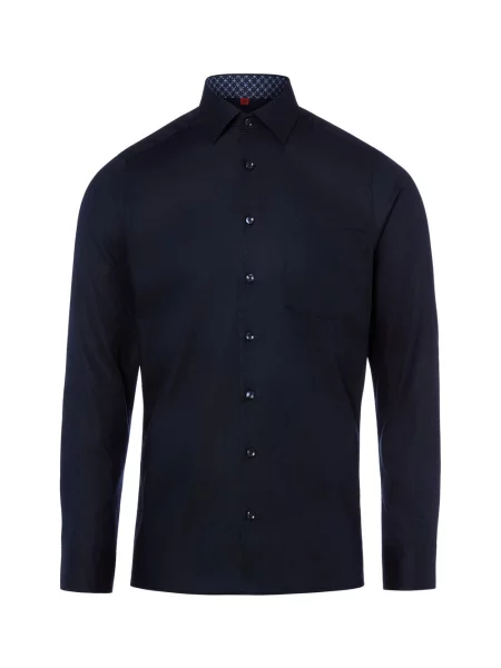 Finshley & Harding koszula biznesowa Easy Care Mężczyźni Slim Fit jednolity 38 niebieski