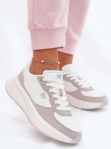 Teniși Gap cu platformă alb