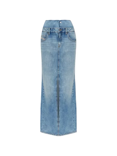 Fustă din denim Diesel albastru