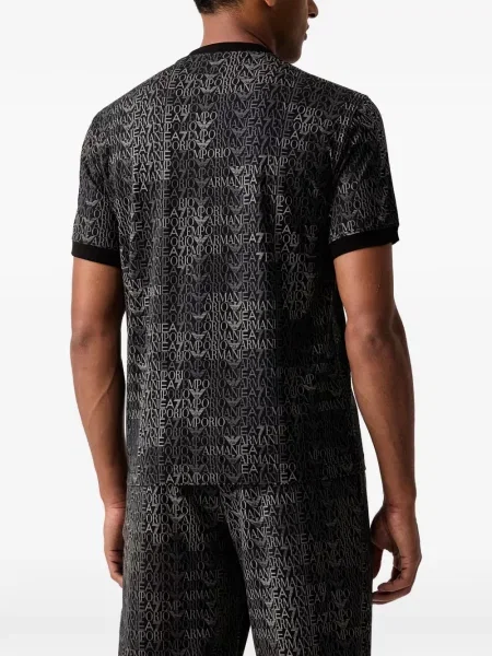 Μικρός μπλούζα Ea7 Emporio Armani με σχέδιο μαύρο