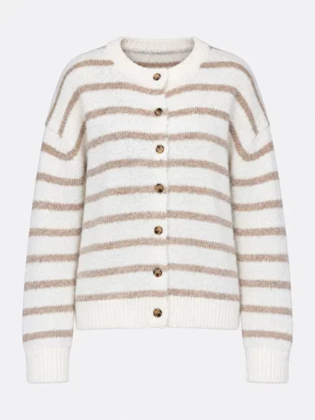 Ombre Geacă tricotată ecru