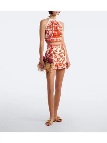 Top Dolce&gabbana de mătase portocaliu