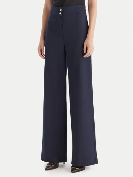 Maryley Spodnie materiałowe Granatowy