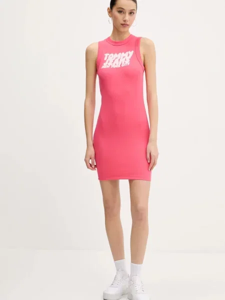 Tommy Jeans Obleka roza