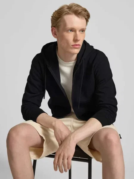 Bluza rozpinana z kapturem model ‘BRADLEY’ Jack & Jones czarna