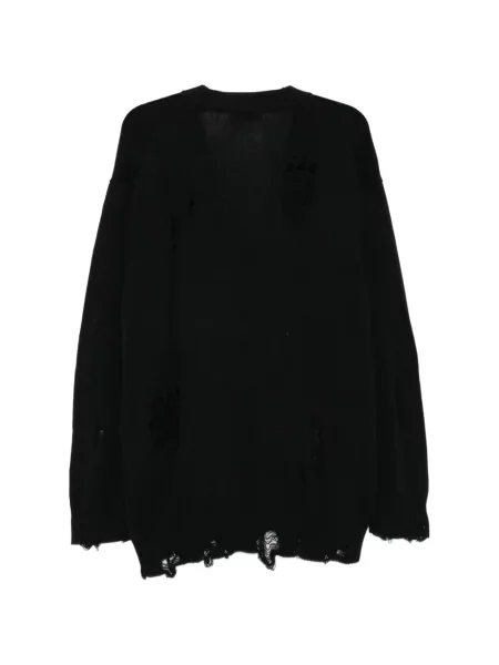 Kardigan Yohji Yamamoto s oděrkami černý