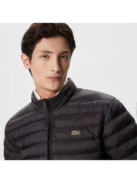 Lacoste Kurtka Ze Stójką Pikowana czarna