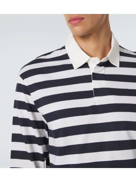 Tricou polo Dunhill din cașmir alb