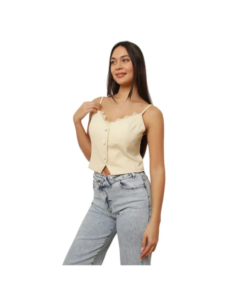 Top La Modeuse galben
